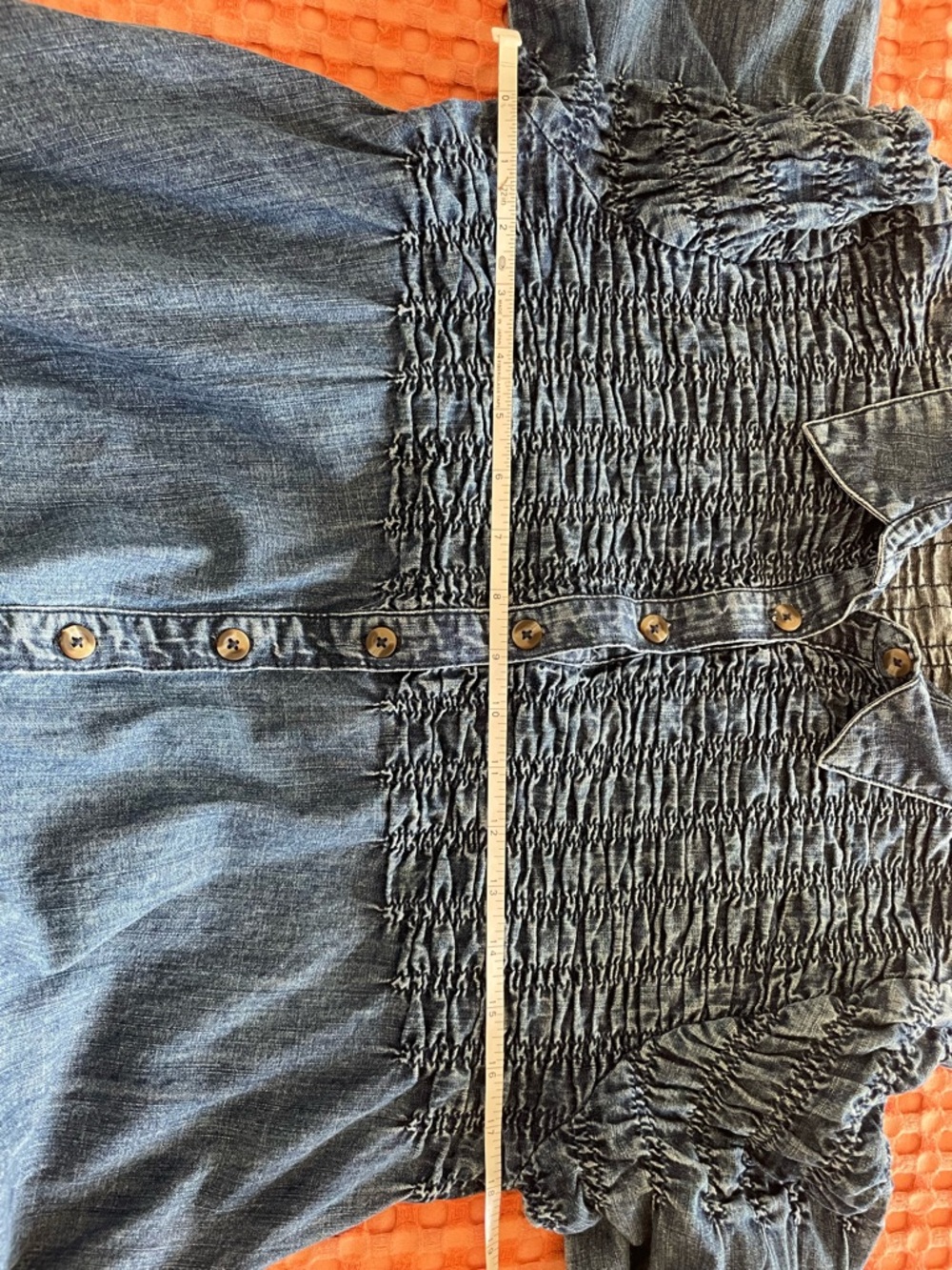 Free people doll baby dress, 100% cotton denim. - Picture 3 of 8